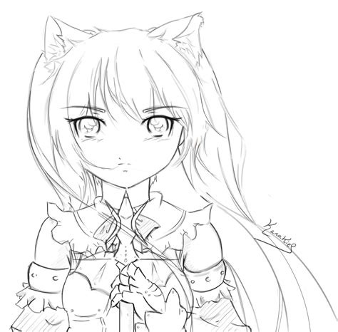 Coloriage Manga Fille Coloring Pages