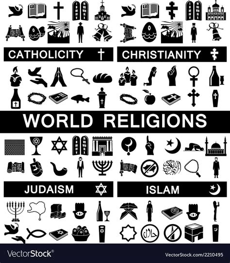 Icons For World Religions Royalty Free Vector Image