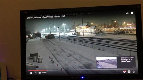 Elkhart In Snow Plow Action W A Train Camera 2 Youtube