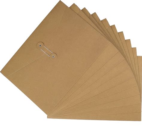 Kraft Paper Envelopes File Folders A4 Size Documents Paper Wallet