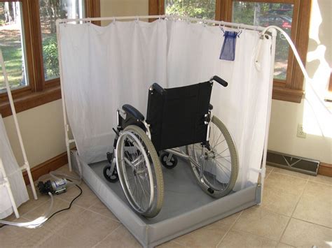 2% floor slope, and front trench drain, includes trench drain. LiteShower Wheelchair Accessible Portable Shower Stall ...