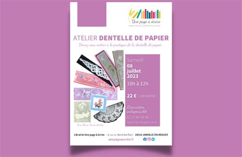 Atelier Dentelle De Papier Samedi 8 Juillet 2023 De 10h à 12h Une