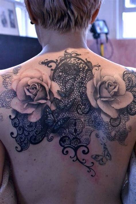 Lovely Lace Roses And Butterflies Lace Tattoo Ink Tattoo Tattoos