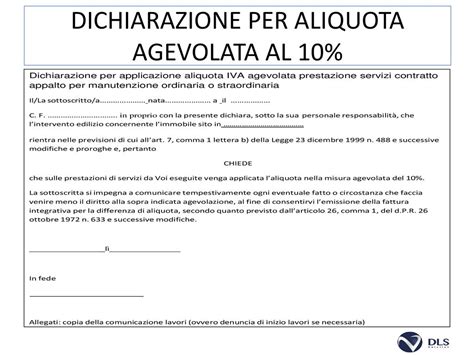 Modulo Iva Agevolata 10 Modulo