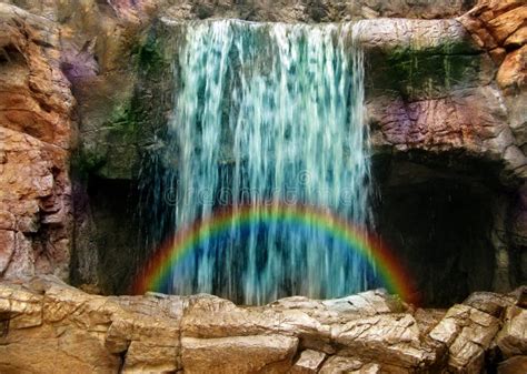 Magic Waterfall Stock Image Image Of Water Rainbow 26747357