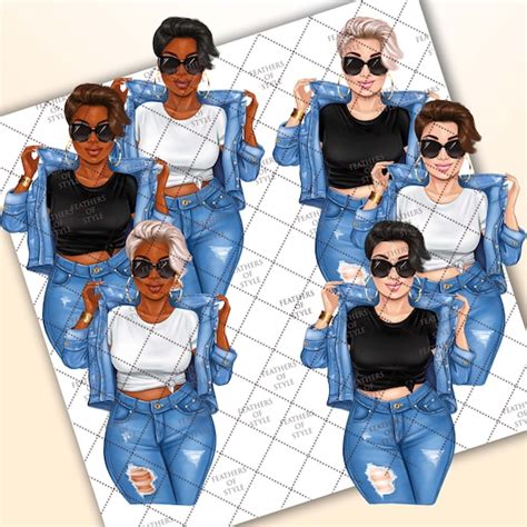 drawing and illustration art and collectibles denim clipart curvy girl clipart african american