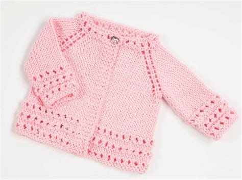 Nothing is cuter than a tiny tot in a handmade cardi! Top Down Free Baby Cardigan Knitting Pattern