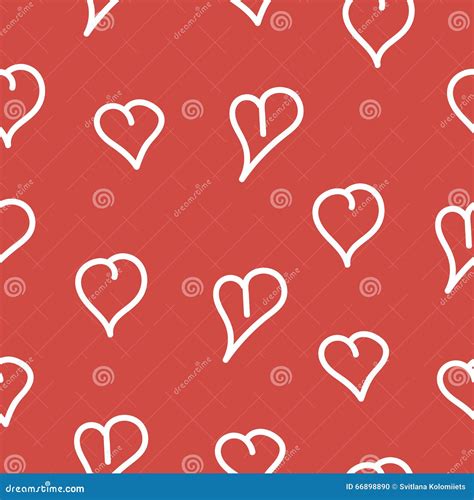 Heart Seamless Pattern Stock Vector Illustration Of Color 66898890