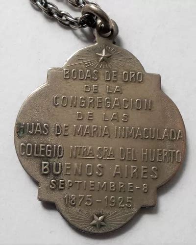 Antigua Medalla Bodas De Oro Hijas Maria Inmaculada Año 1925 En Venta En Almirante Brown Bsas
