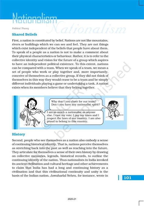nationalism ncert book of class 11 political theory