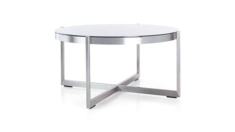 If you have a material of choice, look through a wide range of tables in different materials like marble, glass, wood, and metal. Dune Round Coffee Table with Painted Glass | Crate and Barrel