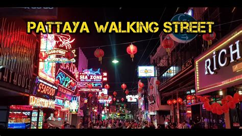 Pattaya Walking Street Walkthrough In Mins Timelapse Youtube