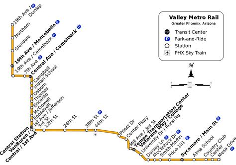 Valley Metro Bus Map Valley Metro Bus Route Map Arizona Usa