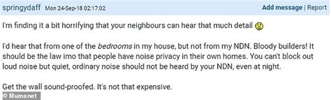 Mumsnet User Accuses Neighbours Of Being Mean For Plaints Daily Mail Online