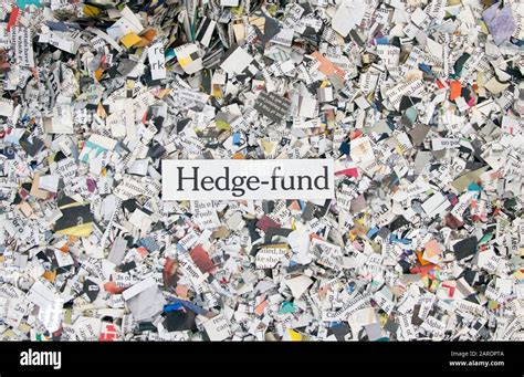 Newspaper Confetti From Above With The Words Hedge Fund Background