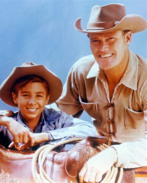 Chuck Connors Shirtless Hugging Johnny Crawford The Rifleman Hot