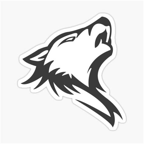 Wolf Logo Sticker For Sale By Holyoats Redbubble