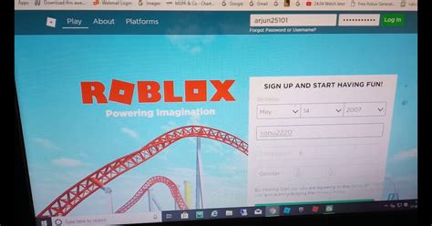 Roblox Login Page