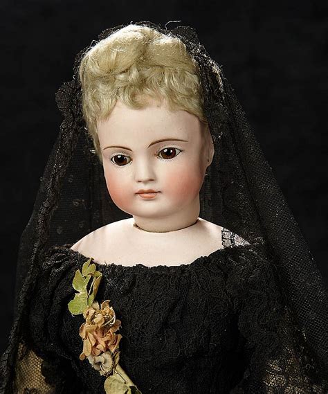 Beautiful Sonneberg Bisque Lady Doll With Closed Mouth