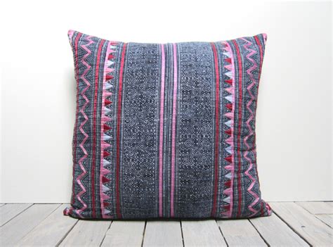 vintage-indigo-batik-and-embroidered-hmong-textile-cushion-etsy-indigo-batik,-hmong-textiles