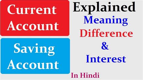 Unlike the savings account, it requires certain amount of money to open the account. (hindi)What is difference between saving and current ...