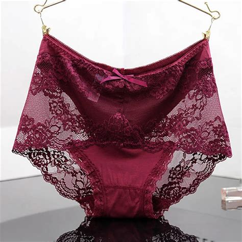 Sexy Womens Underwear Large Size Transparent Temptation Lace Panties