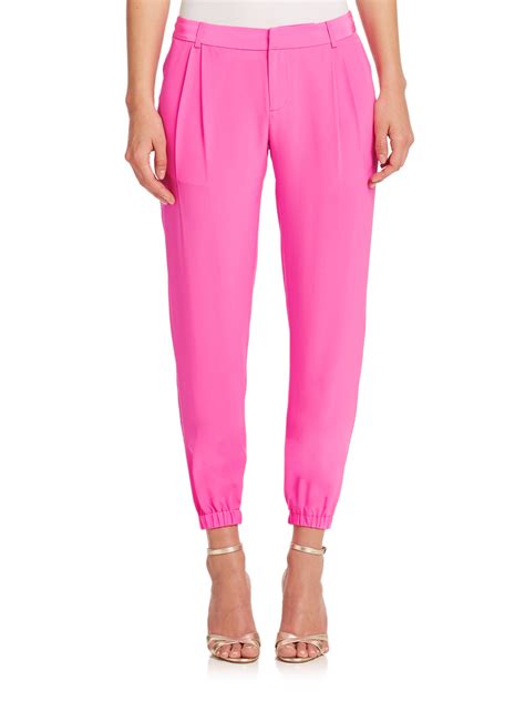 Lyst Lilly Pulitzer Solstice Silk Ankle Pants In Pink