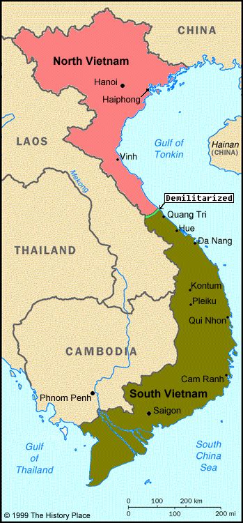 The History Place Vietnam War Map