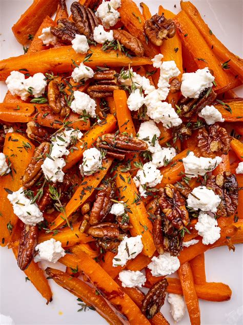 Roasted Carrots with Maple Pecans & Goat Cheese - Sara Sullivan
