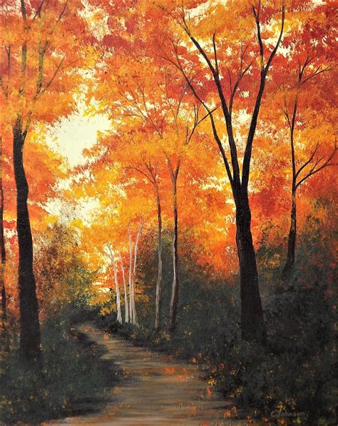 Cjohnsonart Autumn Painting Painting Scenery