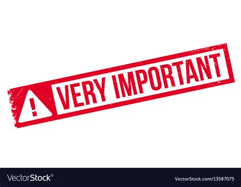 Very important rubber stamp Royalty Free Vector Image