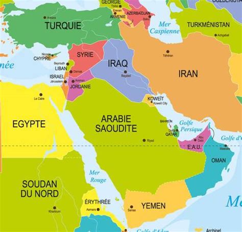 Carte Du Moyen Orient Proche Orient Découvrir La Région En Cartes