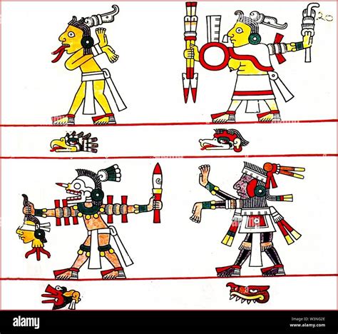 Codex Laud Decapitation 05 Aztec Stock Photo Alamy