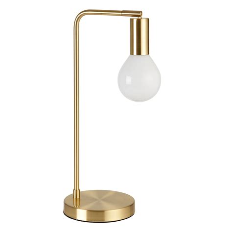 Channing Modern Gold Satin Brushed Gold Table Lamp Departments Diy