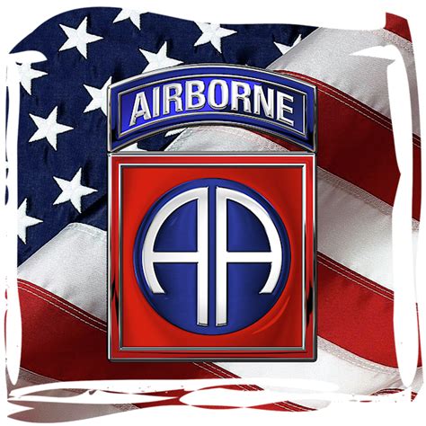 82nd Airborne Division 82 A B N Insignia Over American Flag Sticker
