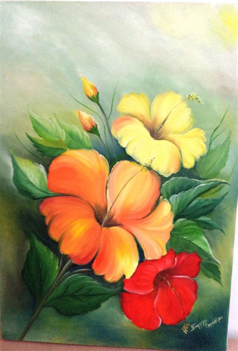 Óleo Sobre Tela Pinturas Florales Pintura En Tela Pinturas De Flores