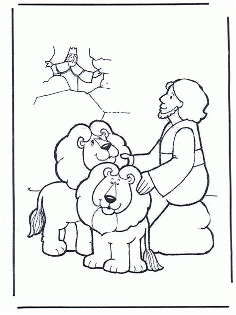 Picture Coloring Daniel And The Lions Den Coloring Pages With Daniel