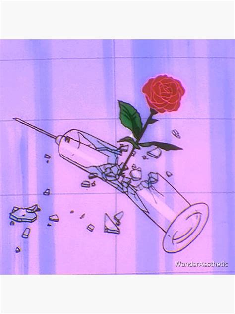 Rose Flower Lofi Anime Aesthetic Photographic Print By