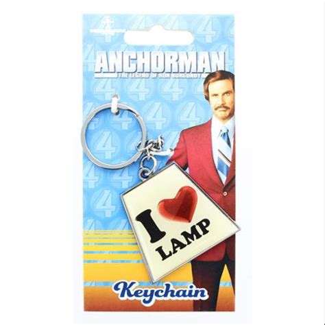 anchorman the legend of ron burgundy i heart lamp keychain