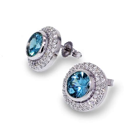 Blue Zircon Earrings Jewelry Designs