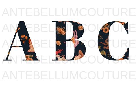 Nude Women Naked Alphabet Letters Png Download Digital File Sublimation Graphic Design Art