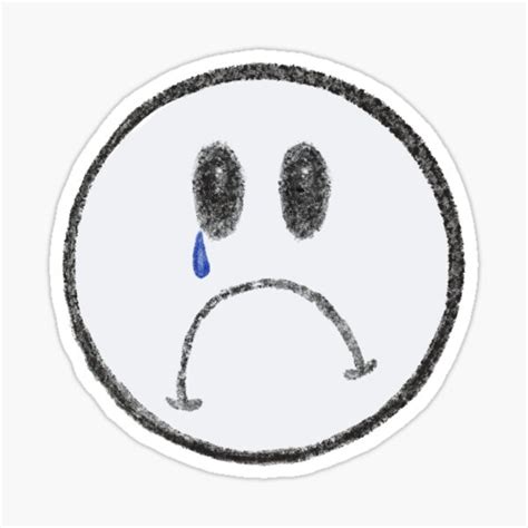 Sad Face Sticker Sticker By Collegetings Redbubble