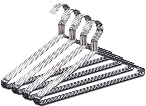 Misslo 20 Pack Metal Hangers Heavy Duty Stainless Steel Hangers For