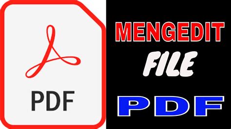 File pdf dapat diedit menggunakan aplikasi tertentu yang telah mendukung format tersebut. Cara Edit File PDF - YouTube