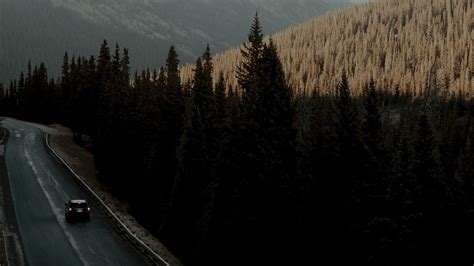 Download Wallpaper 3840x2160 Road Car Mountains Forest Movement 4k