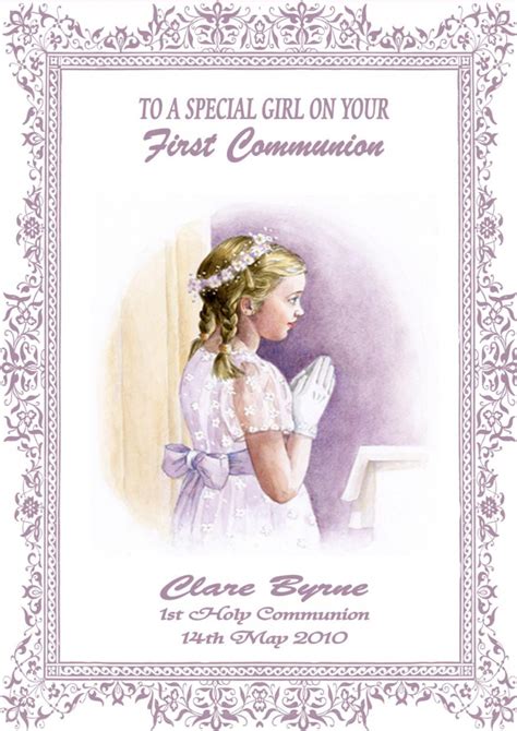 First Holy Communion Cards Printable Free Best Free Printable