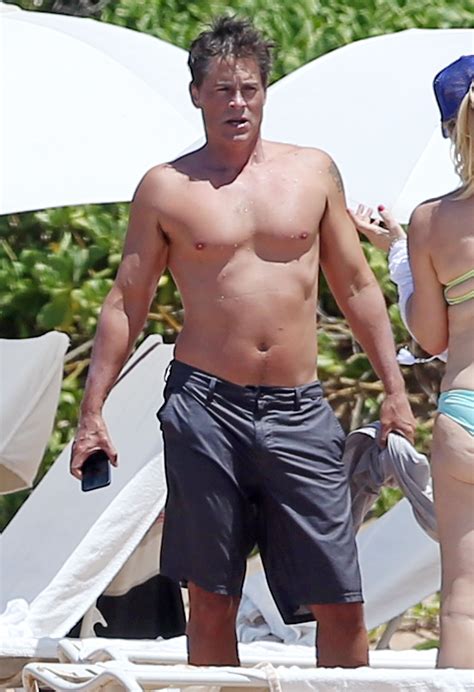 Rob Lowe The Sexiest Shirtless Moments Of 2015 Popsugar Celebrity