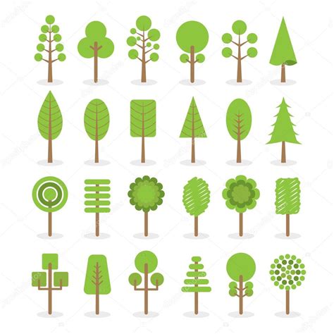 Tree Icons Set Stock Vector Image By ©sapannpix 77827564