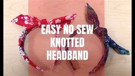 Easy No Sew Knotted Headband Youtube