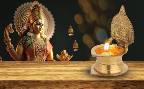 Buy Dokchan Kamakshi Devi Brass Oil Deepamdiya For Poojamandir